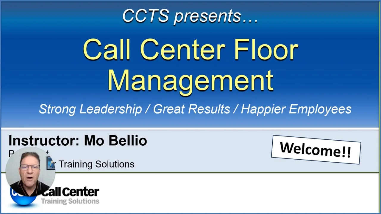 1) Call Center Floor Management Training_ Introduction and Overview
